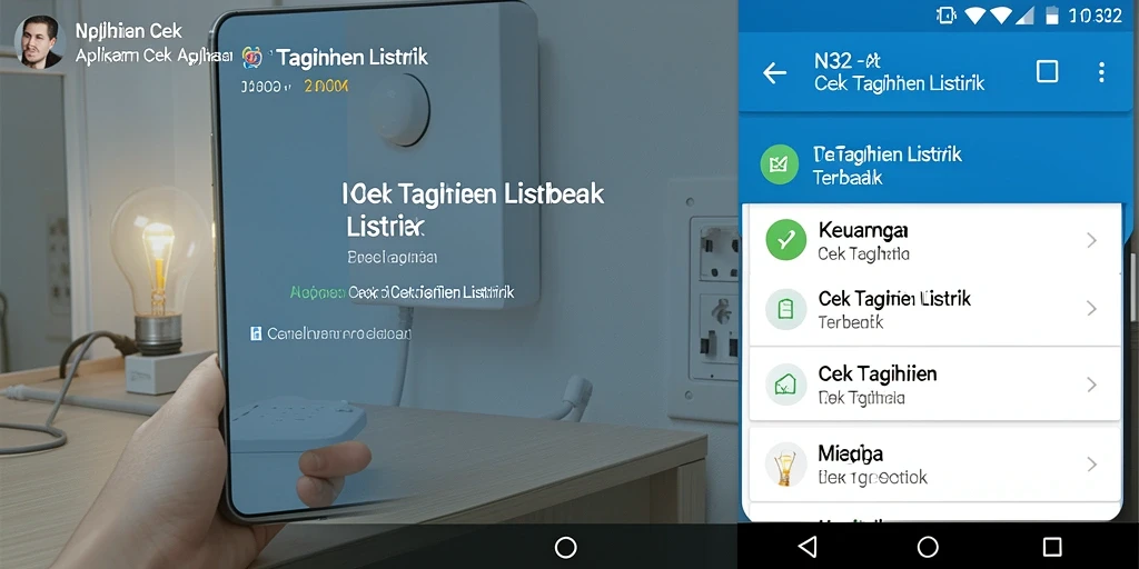 Tangkapan layar N32 menampilkan antarmuka cek tagihan listrik yang jelas.
