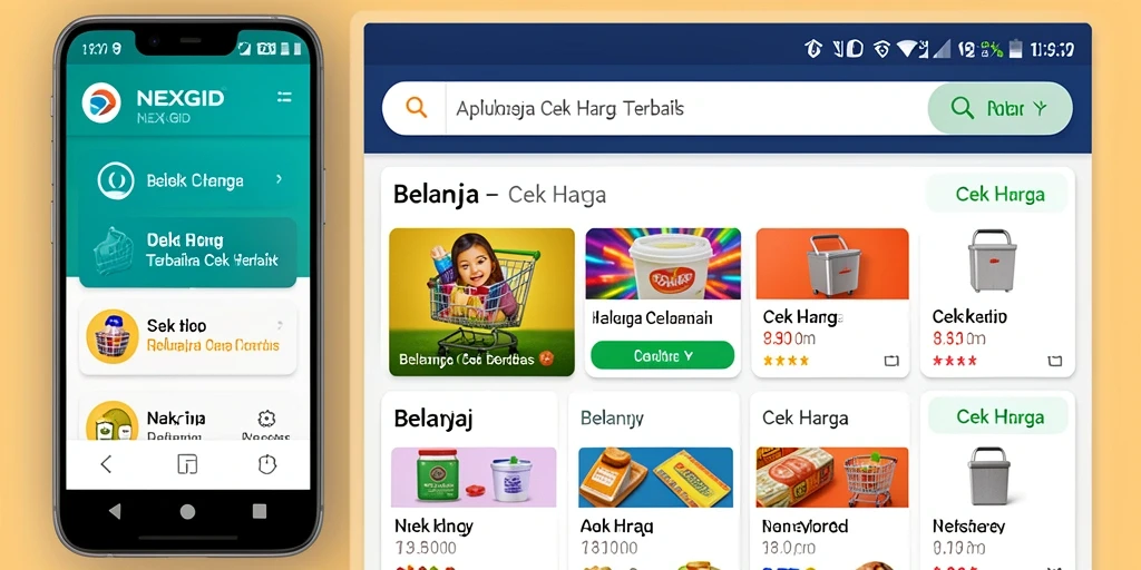 Antarmuka NEXGID menampilkan perbandingan harga yang jelas dan sederhana.