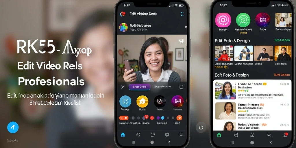 Antarmuka pengguna RK55 yang intuitif untuk Edit Video Reels.