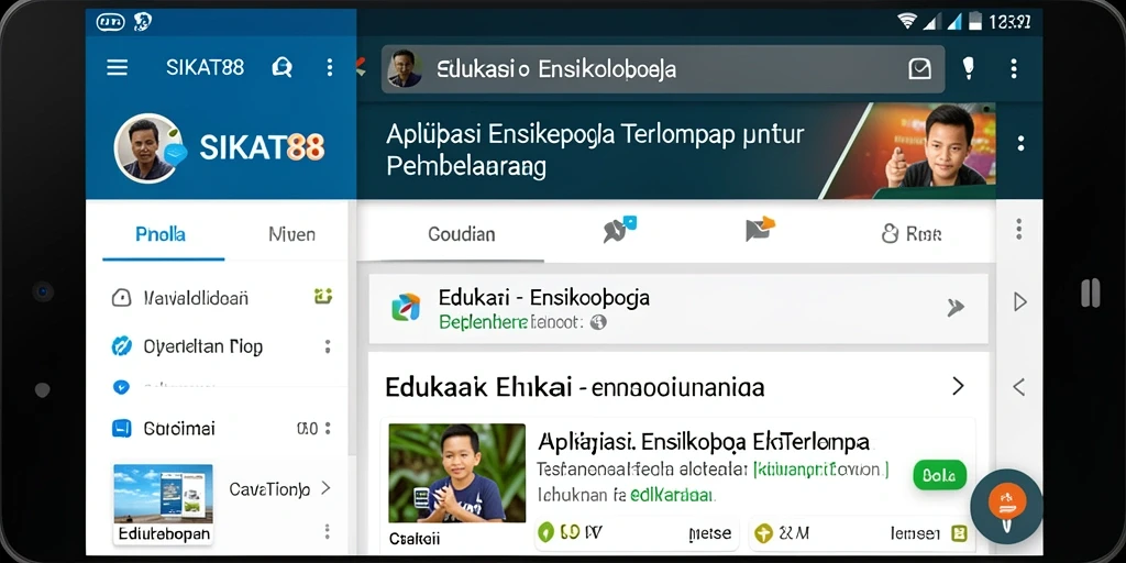 Antarmuka SIKAT88 yang informatif dan menarik.