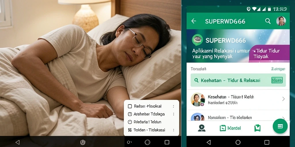 Tampilan antarmuka SUPERWD666 yang menenangkan untuk tidur yang berkualitas.